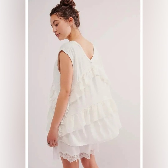 NWOT Free People Claire Tee Tunic Top sz M - Picture 6 of 7